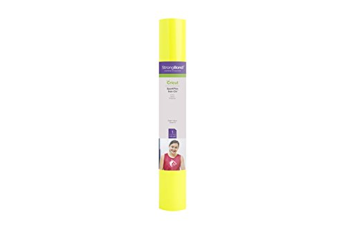 Cricut SportFlex Iron On Vinyl - Bright Yellow (12 x 24) HTV Heat Transfer Vinyl for Sportswear (Polyester & Nylon)
