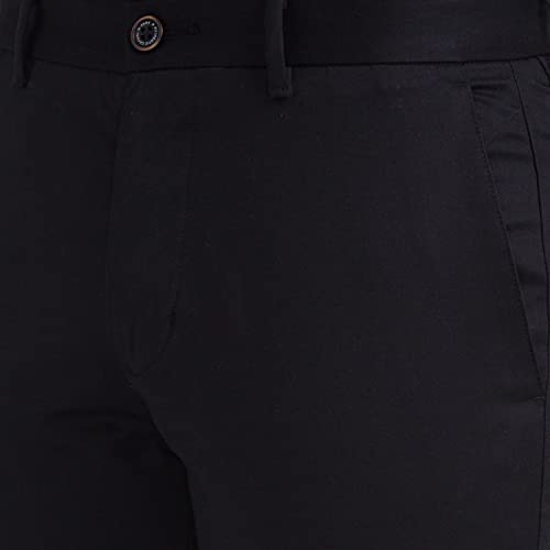 Image of Parx Cotton Dark Green Casual Trouser for Men