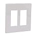 EATON PJS262W Arrow Hart Pjs262 Decorative Screw Less Wall Plate, 2 Gang, 4-1/2 in L X 4.56 in W X 0.08 in T, White