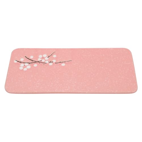 Plato rectangular de cerámica rosa Sosoport miniatura 1