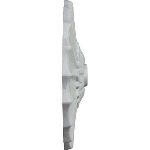 Image of Ekena Millwork CM09SHFRF 9 inchOD X 1 3 /8 inchP Shakuras Ceiling Medallion Fits Canopies Up to 1 3 /8 inch, Frost