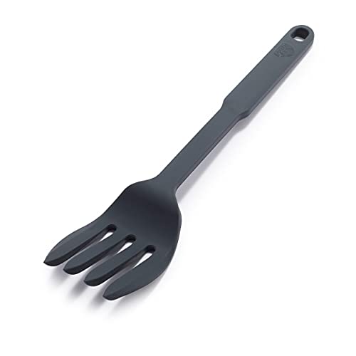 GreenLife Cooking Tools and Utensils, 10-in-1 Silicone Fork to Stir Mix Mash and Scrape, Heat and Stain Resistant, Dishwasher Safe, Grey