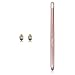 ELZO 2 en 1 Stylet Capacitif Stylet Gel Stylo 1 Pcs avec 2 Embouts en Nanofibre de Remplacement Stylos Multilatéraux pour Tablettes à Écran Tactile ASUS/Lenovo/iPhone/iPad/LG et Plus(1pc, Or Rose)