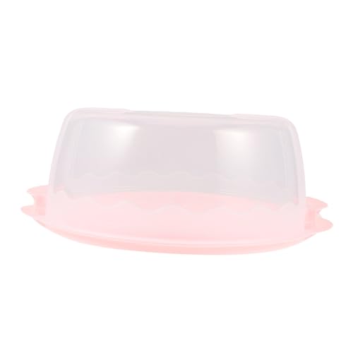 Alipis 2pcs Transparent Cake Carrier with Dome Reusable Handheld Dessert Container for Parties -resistant Base for Cakes Pies and More