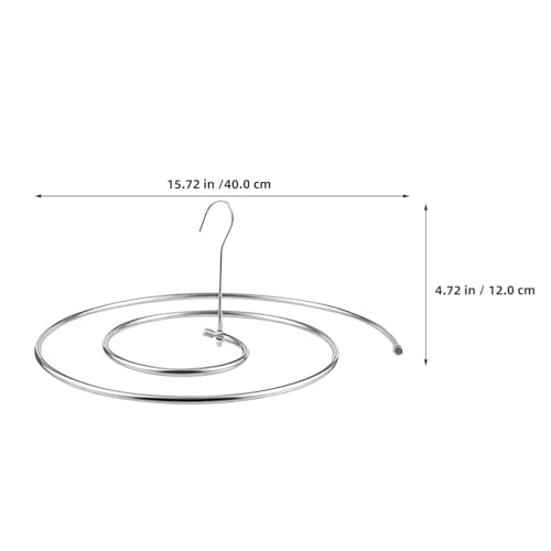 Cintres spirale en acier inoxydable lot de 3 pliables pour le séchage de vos couettes - 3