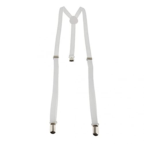 Unisex Adult Adjustable Stretch Y-back Suspender Clip-on Braces White| Adjustable | Elastic | Heavy Duty | Comfortable-image-27