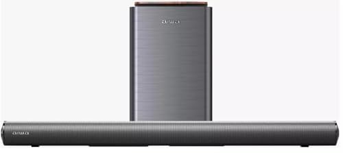 Aiwa Barra de Sonido AWSBH23WW con Subwoofer Inalámbrico, 2.1 Canales, Potencia Total de 1600W, Conectividad Bluetooth, AUX, Óptico y HDMI, Sonido Envolvente para Películas, Música y TV