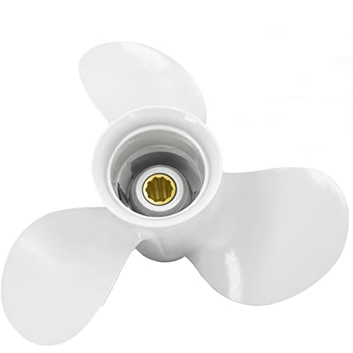 9 7/8x10 1/2 Boat Motor Aluminum Propeller - Compatible with Yamaha Outboard Engines C 20HP 25HP 30HP - Replaces 664-45945-01-EL 664-45945-00-00 - 10 Spline Tooth - Aluminum Outboard Propeller by DLNIG - Used condition - US$41.56