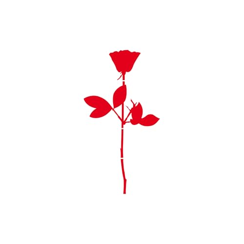 Rose Car Window Mirror Sticker Tattoo Decals Vinyl Self-Adhesive Decorative Film Depeche Mode (Red, 6 cm)