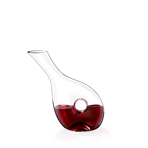 Wilmax Caraffa per decantare il vino rosso - 1000 ml - Caraffa per vino in vetro - Caraffa per decantare - Bicchieri da vino bianco