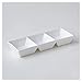 Mini-Schüssel Weiße keramische Soja-Sauce-Schüssel 3-Fach-Vorspeise-Appetizer-Platten-Tablett geteilte Tauchsauce-Gerichte for Sushi-Ketchup-Appetizer, die (9.65 Zoll) servieren (9.65 Zoll) Serviertab