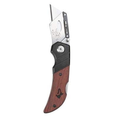 Husky Wood Handle Folding Lock-Back Utility Knife #TOP5