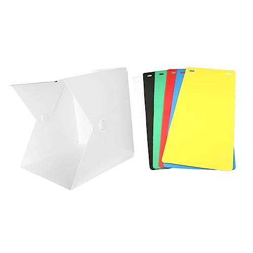 Yardenfun 1 Set Light Box Mini Boxes LED Picture Frame Mini Shooting Tent Kit Mini Photo Frame Folding Picture Frame Lighting Cube Tent Mini Picture Frame Mini Photography Studio White Abs