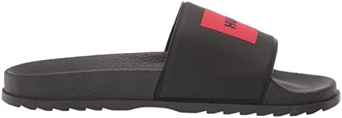 HUGO Womens Square Logo Slide Sandal, Black Onyx, 10 US | Image 5