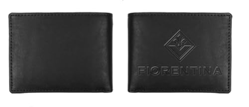 Portafoglio Fiorentina Ufficiale in Vera Pelle Borsellino Portacarte Originale Enzo Castellano PTFFI801