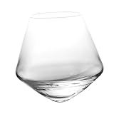 FELTECHELECTR Vaso Whisky Cristal de Cristal Transparente con Diseño Convexo Resistente y Práctico para Bar Restaurante y Hogar