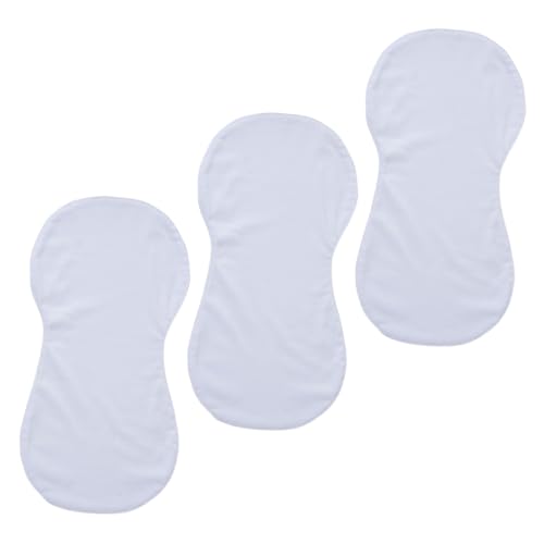 3 pcs Blank Sublimation Burping Cloths for Baby Heat Transfer DIY Burp Cloths Double Layer Infant Burping Towel Soft Cotton for Newborns and Easy Sublimation