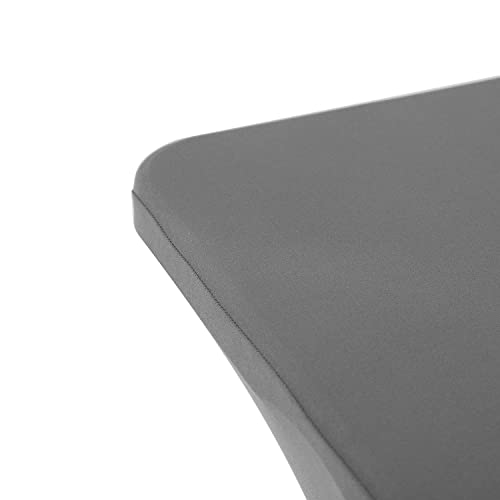 Image of Peomeise 8FT Spandex Table Cover Rectangular Stretch Spandex Tablecloth (Gray,8FT)