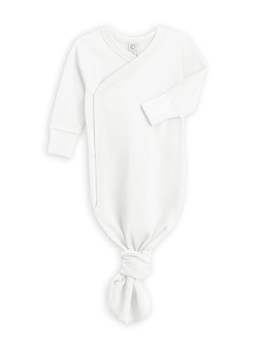 Image of Colored Organics Baby Organic Cotton Knotted Gown - Infant Nightgown with Mitten Cuffs