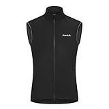 Santic Chaleco de ciclismo para hombre y mujer, térmico, sin mangas, chaleco de invierno, Negro , M