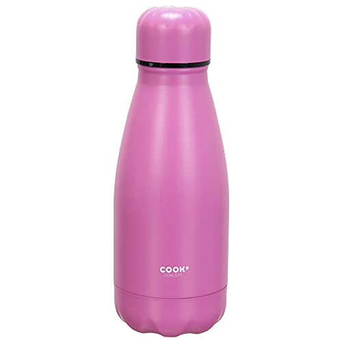 Termo Botella Acero Inoxidable Doble Pared 260 ml d.6,5 cm, h.20 cm, Termo Reutilizable, cantimplora térmica sin BPA, Aislamiento de Vacío de Doble Pared para Bebidas Frías 18h y Calientes 6h Cover