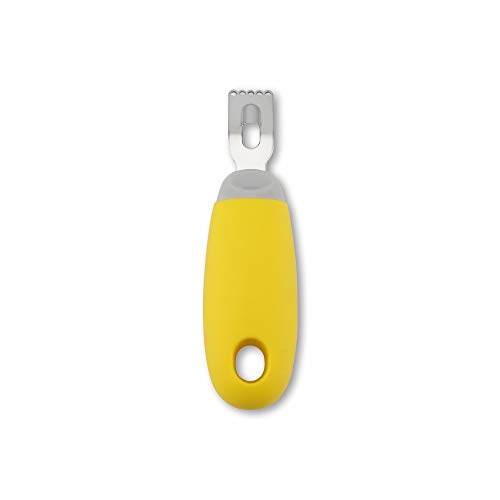 KITCHENDAO Zestenreißer Zitronenschäler und Orangenschäle Citrus Peeling Tool aus Edelstah- Ultra Sharp Lemon Zester - Soft-Touch-Griff Citrus Peeler - Spülmaschinenfest Cover