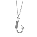 Cabilock Fishhook Necklace Urn Pendant for Ashes Trendy Necklaces for Women Pet Urns for Dogs Ashes Memorial Ashes Necklace Fish Necklace Keepsake Necklace Cremation Necklace for Ashes Miss