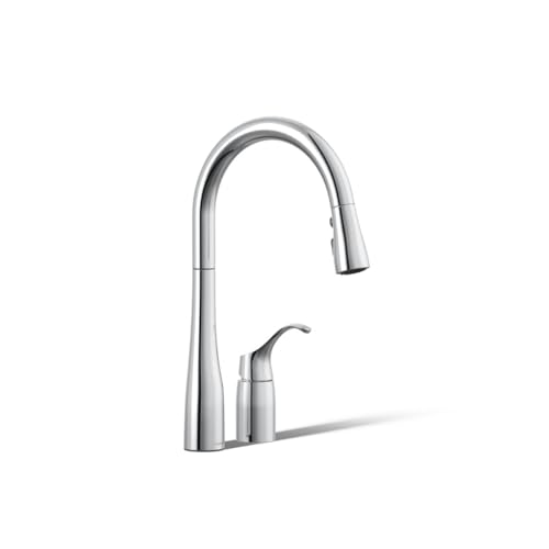 KOHLER 647-CP K-647-CP, 2-Spray, Kitchen Sink Faucet with Pull Down Sprayer, Polished Chrome