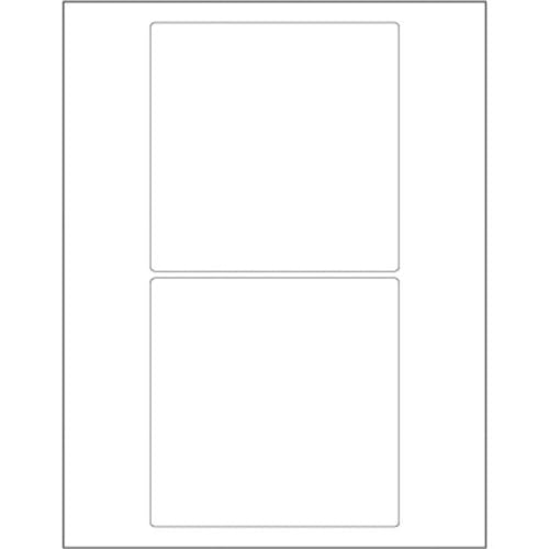 5 x 5 in. White Rectangle Laser Labels - Pack of 200