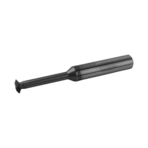 Image of 12-32 TPI Single Pitch 1 /2in Solid Carbide Thread end Mill, 0.372in Cutting Diameter, Necked to Thread 1.125in Deep, 4 Flute Bits Tool for Medium Hardness Steel, Brass, Iron
