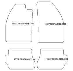Tappetini Auto Su Misura Per Ford Fusion 2002-2004 – MTM One, Moquette Nera, Bordi Antiscivolo