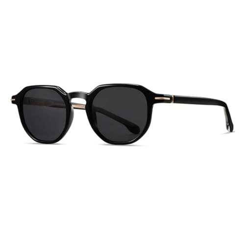 Lunettes de soleil polygonales mode vintage accessoires rivets pour homme et femme