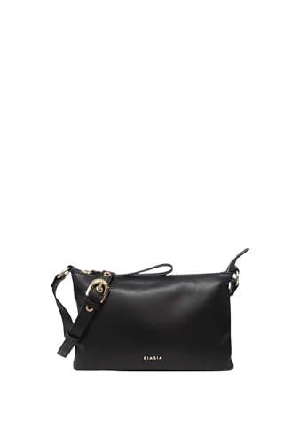 Sac à épaule bandoulière cuir noir ultra plat contre le vol