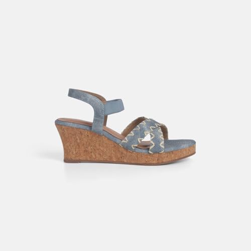 Image of Mochi Women Comfort Ankle-strap Wedge Heel Fashion Sandal