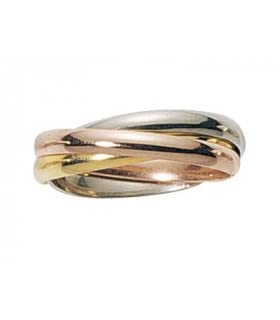 Alliance Mariage 3 Ors entrelacés précieux anneau 9 carats poli LEV 64