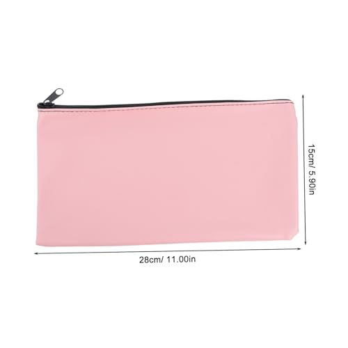 2pcs Bank Bags With Zipper: Pu Leather Money Storage Pouches - Bank Deposit & Receipt Bags For Business And Everyday Use2