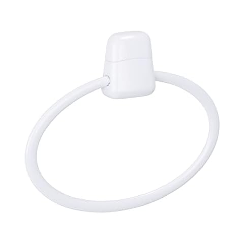 Wenko Pure Towel Ring in White Cover
