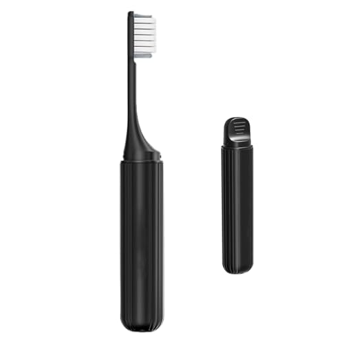 Cepillo de dientes plegable de viaje, cepillo de dientes plegable, limpiador de lengua higiénico portátil para adultos y niños, hilo dental sensible alternativo para baño, hotel, avión