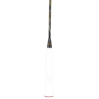 Li-Ning 3D Calibar X Drive Carbon Graphite Strung Badminton Racquet, 82 Grams, 30 Lbs String Tension and Free Full cover(Dark Grey/Gold)