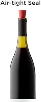 Rabbit Wine and Beverage Bottle Stoppers with Grip Top, Red Pink (Set of 2)