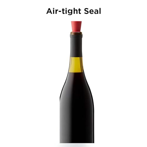 Rabbit Wine and Beverage Bottle Stoppers with Grip Top, Red Pink (Set of 2)