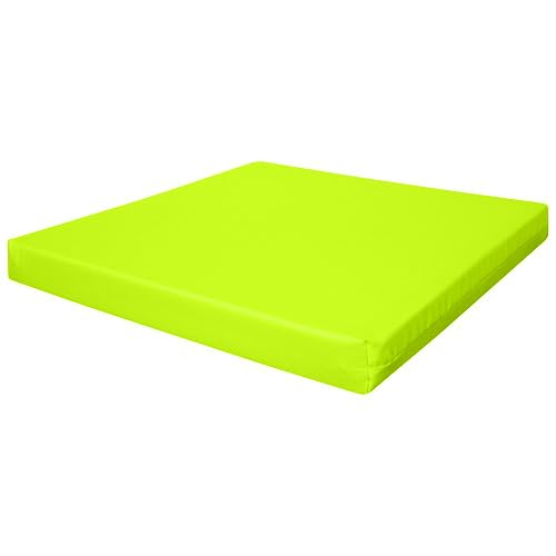 Memory Foam Cushion for Office Chair Pain Relief Cushion for Back Support Seat Pad for Office Desk, Gaming Chair, Wheelchair, Car Seat, Tailbone Pain 4cm (Lime Green, 51 x 51 cm / 20" x 20")