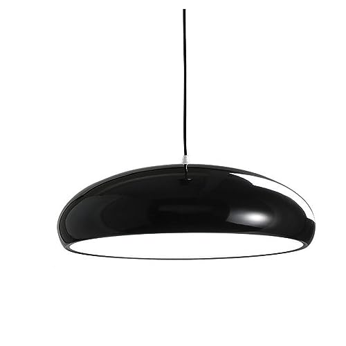 Lustre suspension rouge îlot de cuisine et plafonnier design nordique