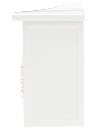 Burg-Wächter Sylt 1883 W Klassieke Brievenbus, Met Comfort-Diepte, A4-Inworpformaat, Verzinkt Staal, Wit - Afbeelding 4