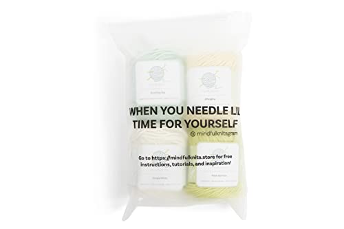 Knitting Yarn, Crochet Yarn, Mindfulness And Relaxation 100 Percent Cotton Yarn, Multicolor 4-Pack Medium Number 4 Worsted Bundle, Soft & Gentle For Baby Items – By Mindfulknits (Zen) #TOP1