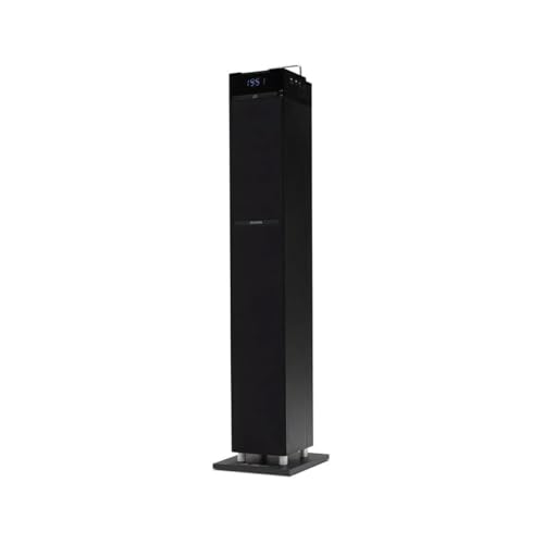 aiwa aiwa Aiwa TS-990CD: Torre de Sonido con CD, Bluetooth, USB, SD y Radio FM, Tamaño Grande, Gabinete de Madera comprimida con subwoofer Activo, 120 W, Negro