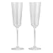 Livellara 3210008 - Set di 2 calici da champagne, 240 ml, in vetro cristallino, forma a coste, facile da pulire, ideale per la casa, le feste, i ristoranti