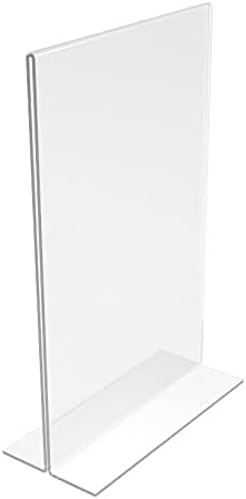 Miniatura 8 de FixtureDisplays Paquete de 24 soportes de acrílico transparente de 5.5 x 8.5 pulgadas para mesas, marco de mesa vertical para carpa de tienda de