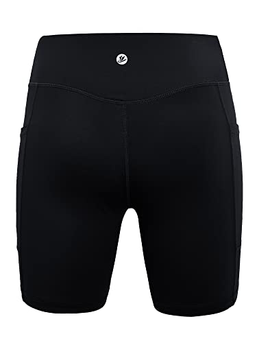 Image of DEVOROPA Girls 5 inch Spandex Volleyball Shorts Stretch Youth Athletic Gymnastics Shorts Kid Yoga Dance Compression Shorts Pocket