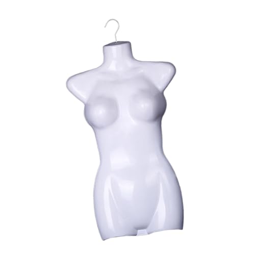 Hanging Mannequin Female Display Prop,Body Torso Dress Form Mannequin Hanger Hook for Shirt Lingerie Dress Commercial Malls, Height 67.5cm